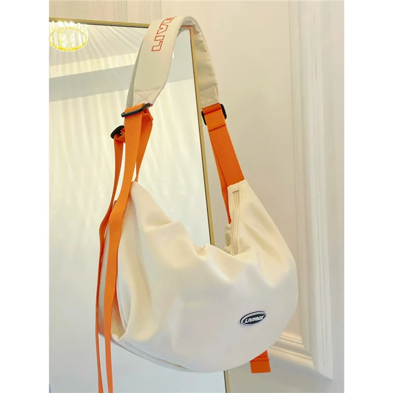

Однотонная нагрудная сумка для женщин, вместительный дорожный поясной кошелек через плечо с рисунком полумесяца, Дамская Повседневная Уличная сумочка