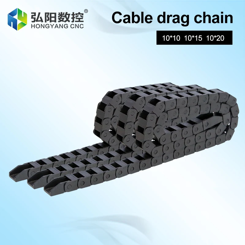 

Cable Drag Chain 10*10 10*15 10*20mm Non-Snap Plastic Drag Chain Wire Transmission Carrier For 3D Printer CNC Router Engraving