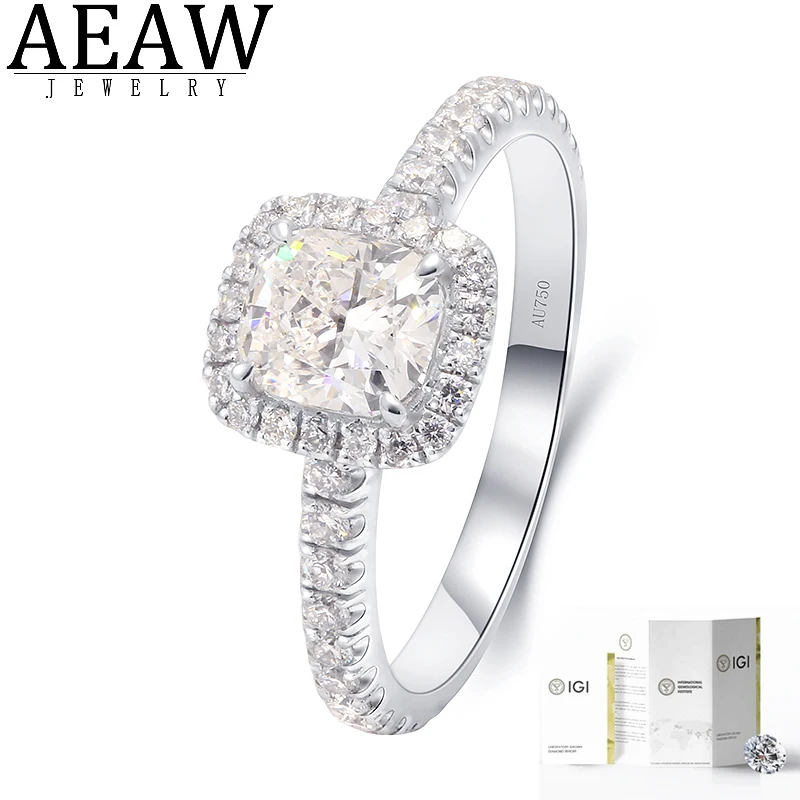 

Gold 18K Original 1.04ct CVD HPHT Diamond Engagement Promise Rings for Couples Girlfriend
