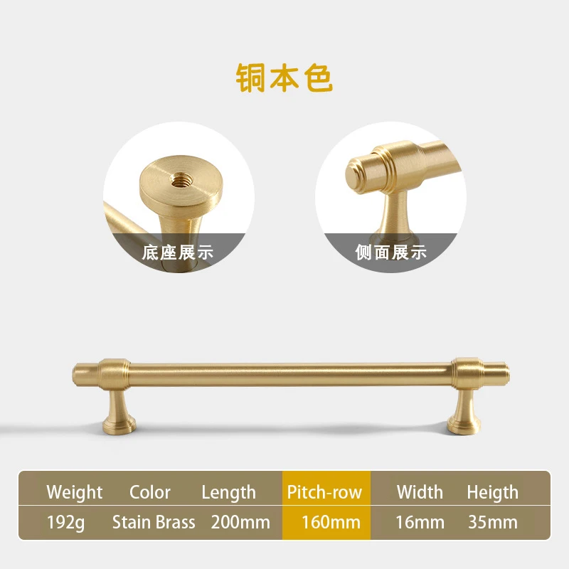 Goo-Ki Золотая ручка для шкафа из латуни