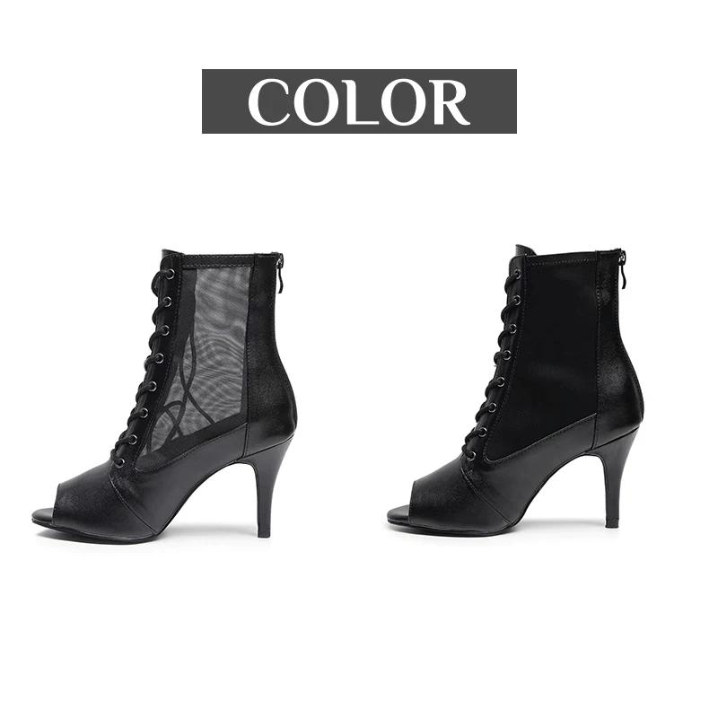 DKZSYIM Woman Boots For Dance High Top Ballroom Jazz Dance Boots Plus Size 33-44 Salsa Tango Shoes For Dancing High Heels