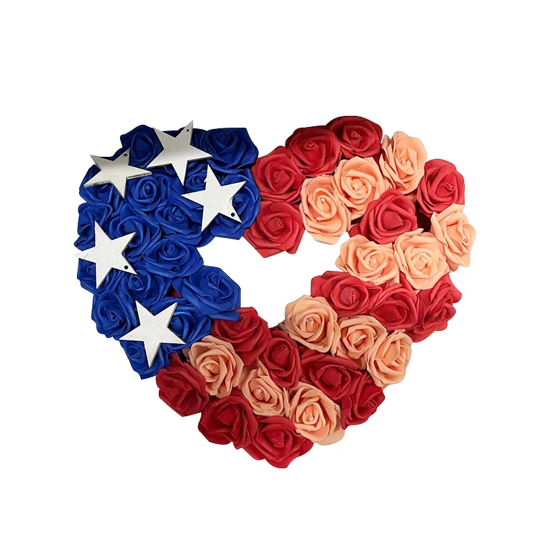 

Венок 4 июля Патриотический американский, венок на памятный день, украшение детской двери, настенный домашний декор