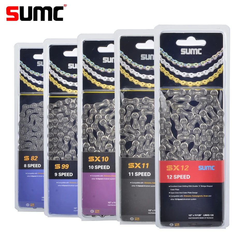 SUMC 9/10/11/12 цепь для скоростного велосипеда MTB горная дорожного SHIMANO Campagnolo SRAM