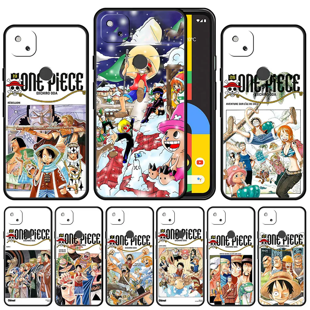 

Case Cover for Google Pixel 5a 4a 3 4 XL 5 6 Pro 4G 5G Shockproof Thin TPU Luxury Coque Capa One Piece Japanese Manga Character