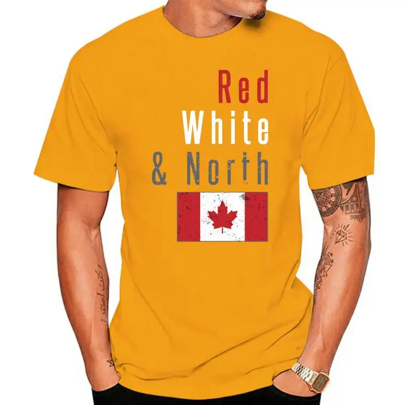 

Men's Red White & North Canada CAD Canadian Flag Love t shirt Design tee shirt Euro Size S-3xl Pattern Famous shirt