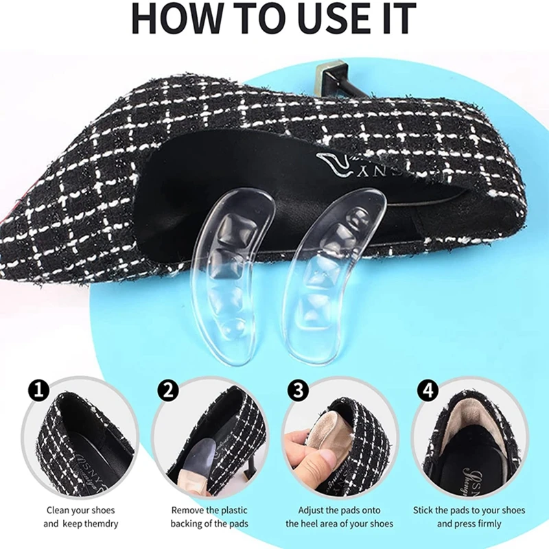 Non-Slip Silicone Forefoot Pads Pain Relief Women Inserts Self-adhesive Heel Gel High Heels Stickers Sandals Metatarsal Cushions