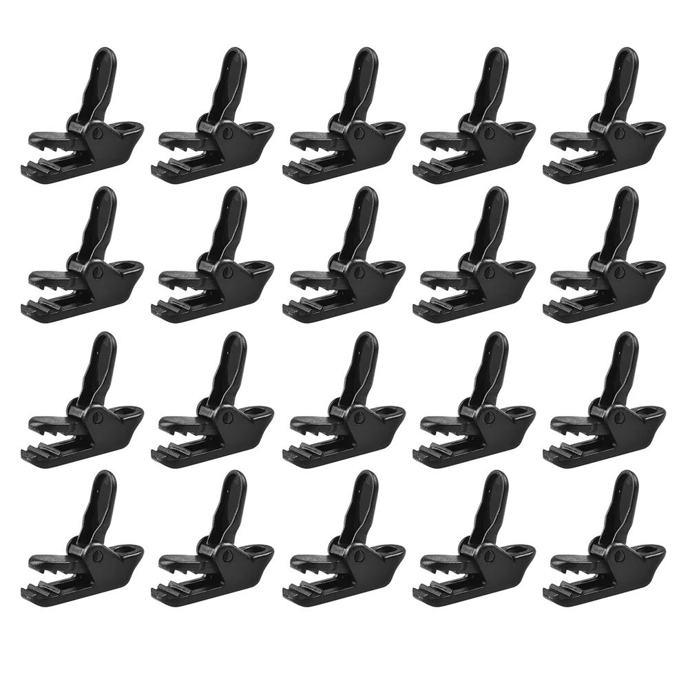 

20 Pcs Alligator Clip Tent Clamp Waterproof Tents Camping Fastener Plastic Tarp Clips