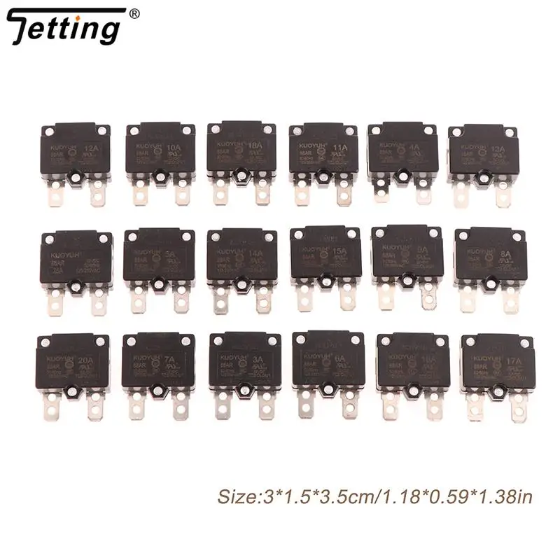 Автоматический сброс автоматического выключателя, защита от перегрузки по току, переключатель 88AR 3A 4A 5A 7A 8A 10A 15A 20A 25A, 1 шт.