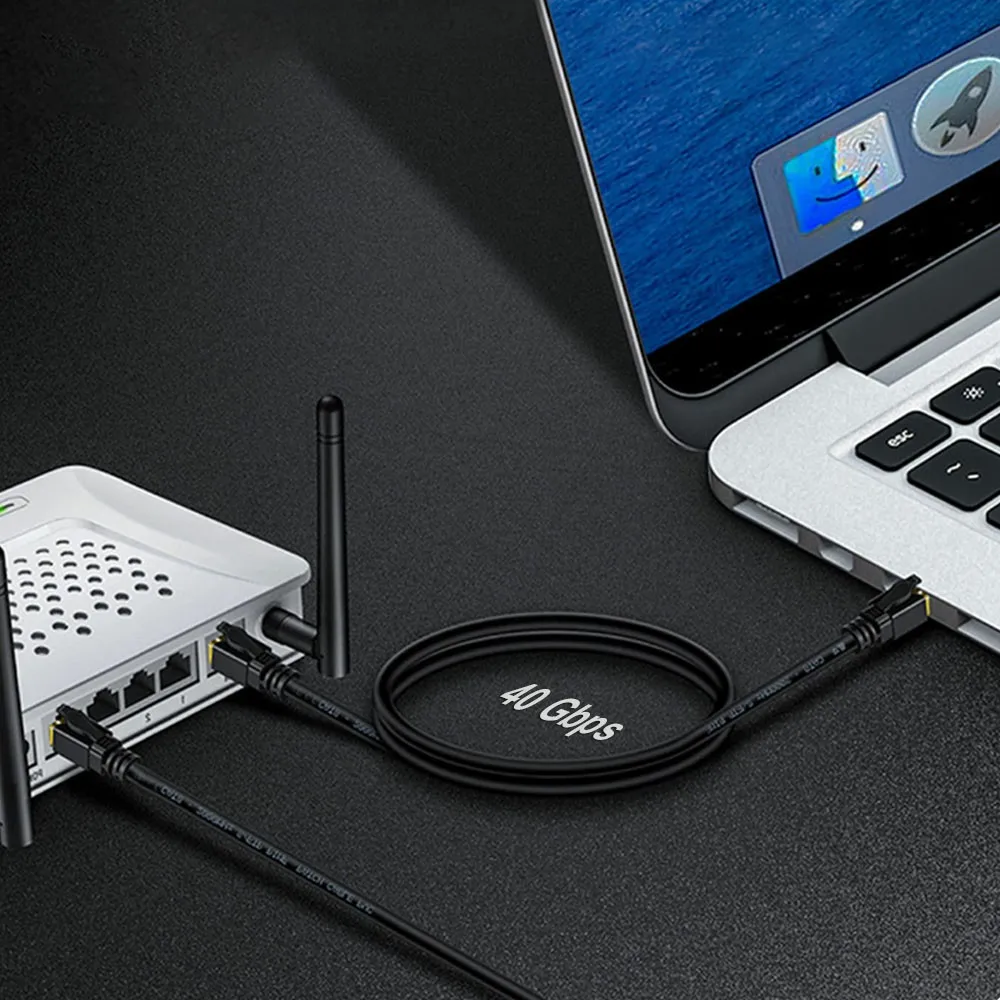 PC RJ45 Cable Ethernet Cat 8 10m 30m 40Gbps 2000MHz Lan Cable Internet Network Shielding Laptops PS 4 Router Modem Cat7 Cord