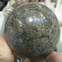 natural black agate ball hand polished crystal energy healing