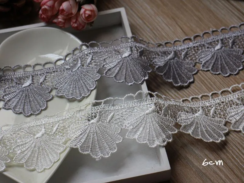 5 ярдов/партия бесплатная доставка Водорастворимая кружевная отделка бежевый