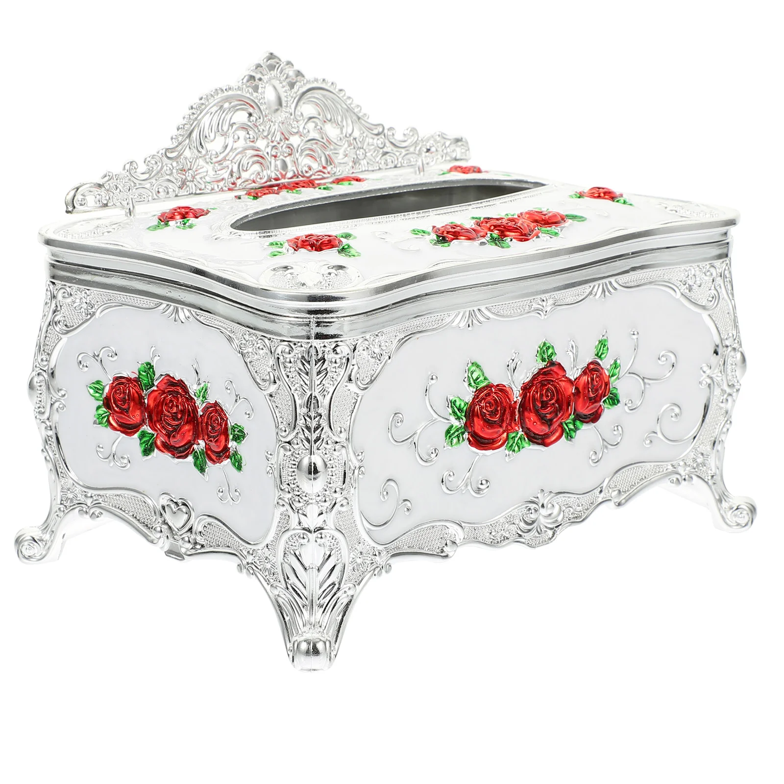 

Tissue Box Holder Napkin Paper Facial Dispenser Storage European Towel Container Case Cover Toilet Organizer Tabletop Decorative