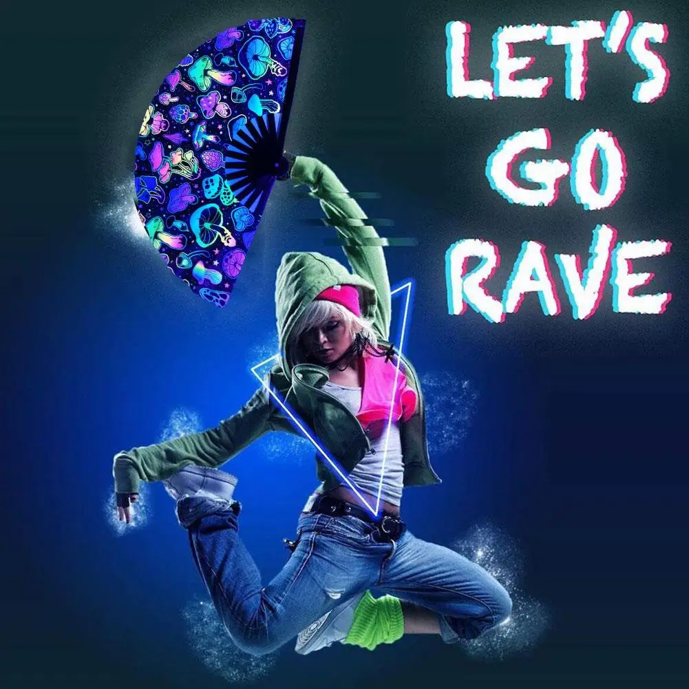 Портативный ручной светоотражающий складной веер легкий маленький в форме гриба