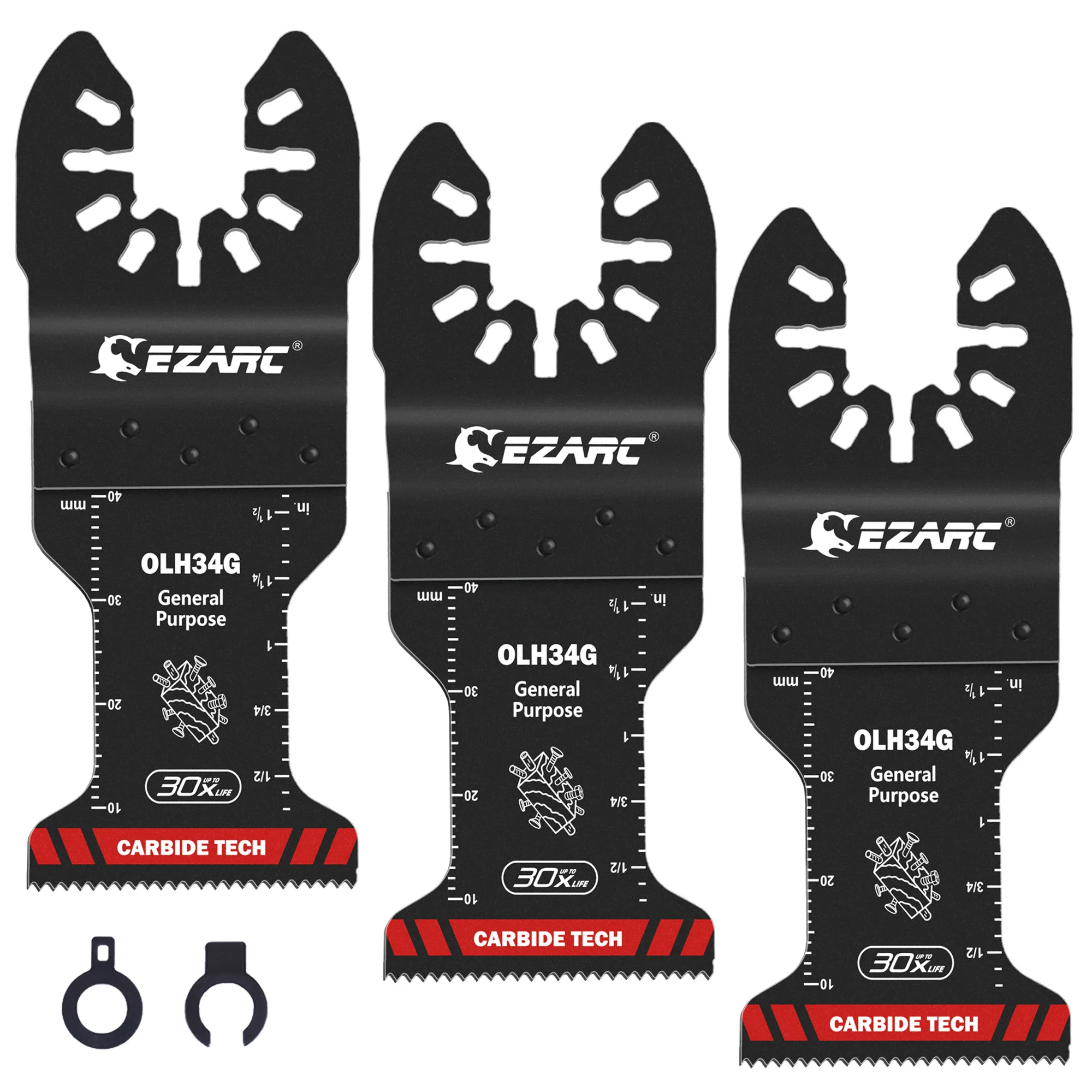 

3 шт. твердосплавные осциллирующие пилы, универсальные быстросъемные лезвия для многофункциональных инструментов для металла, дерева, гвоздей, штукатурки, гипсокартона, ПВХ