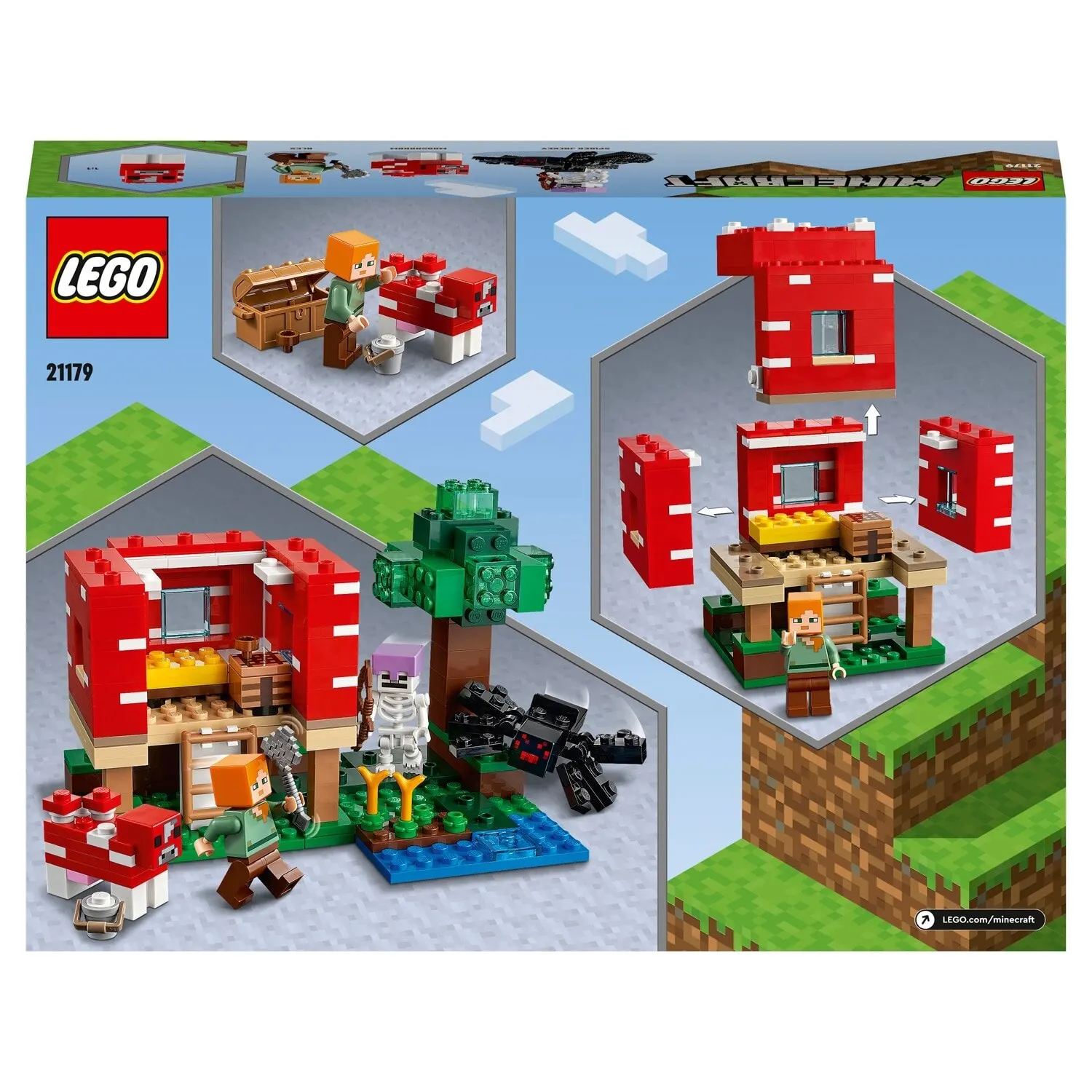 Конструктор LEGO Minecraft 21179 Грибной дом |