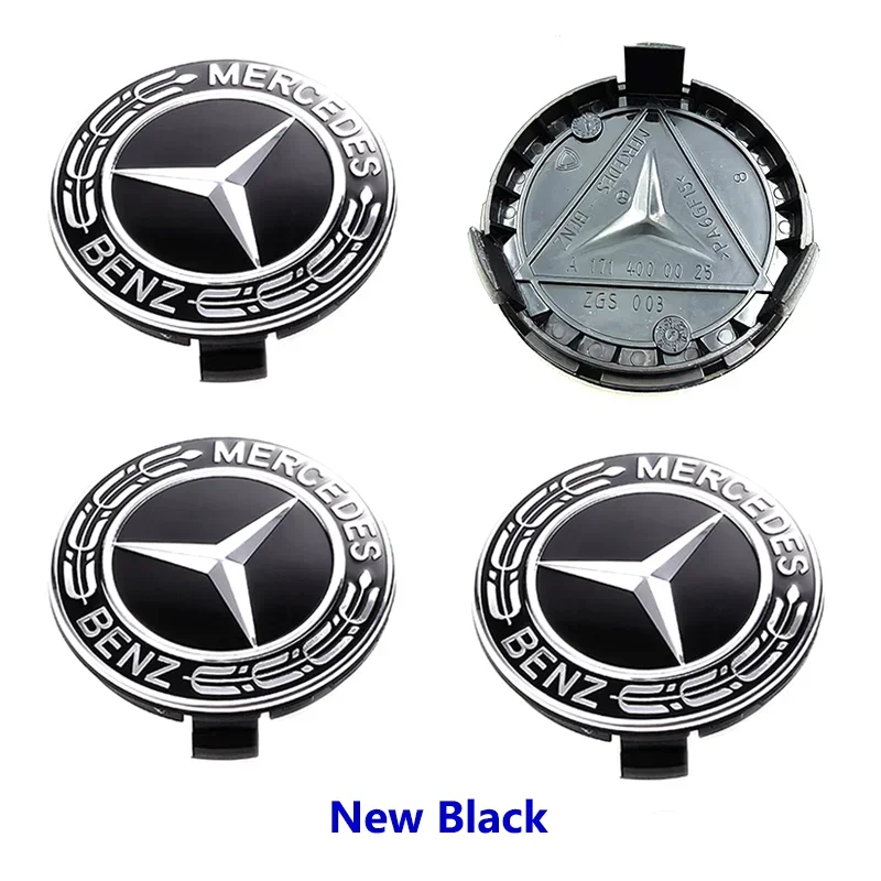 

4 шт., 75 мм, центральные колпаки для автомобильных колес, колпаки для ступиц, накладки на диски для AMG A B C S Class E GLA CLA GLB GLE GLK GLS, аксессуары для Mercedes Benz