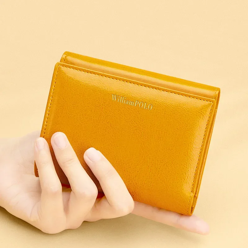 Женский короткий кошелек Многофункциональный складной держатель для карт