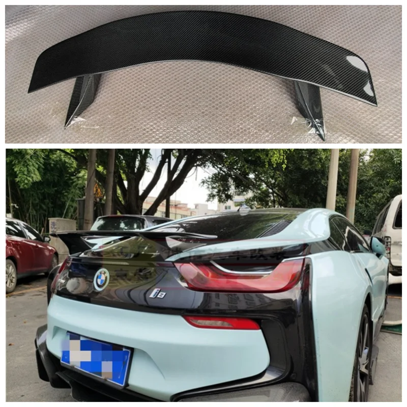 

Fits For BMW i8 2014 2015 2016 2017 2018 GT Style Real High Quality Carbon Fiber Rear Trunk Lip Spoiler Wing