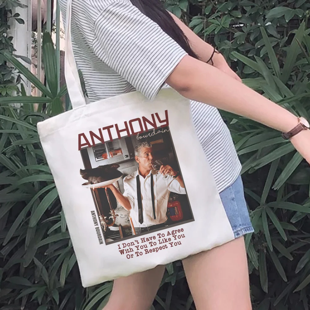 

bourdain shopping bag handbag canvas reusable recycle bag shopper cotton bag reciclaje bolsas reutilizables sac cabas cabas