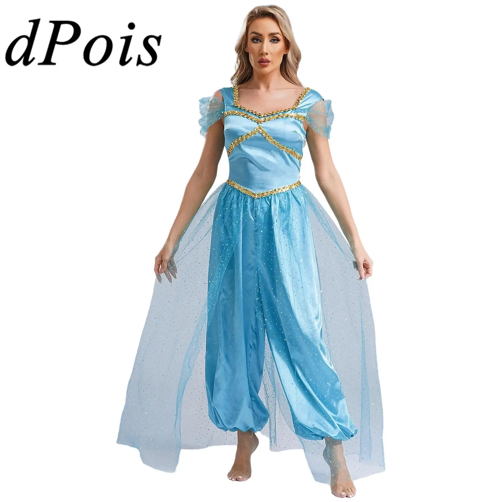 Женский костюм для косплея принцессы в арабском и стиле Хэллоуина комбинезон