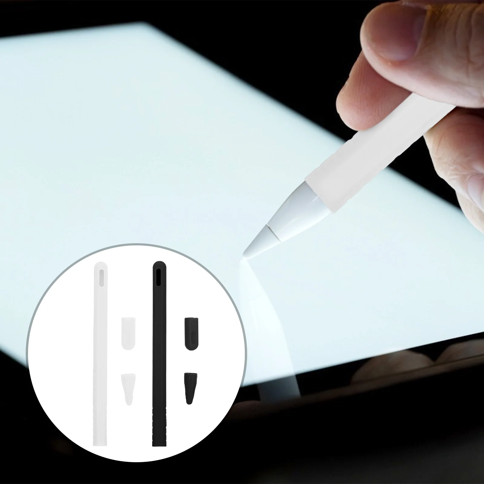 

2pcs Stylus Protective Sleeves Silicone Covers Compatible for Apple Pencil 2