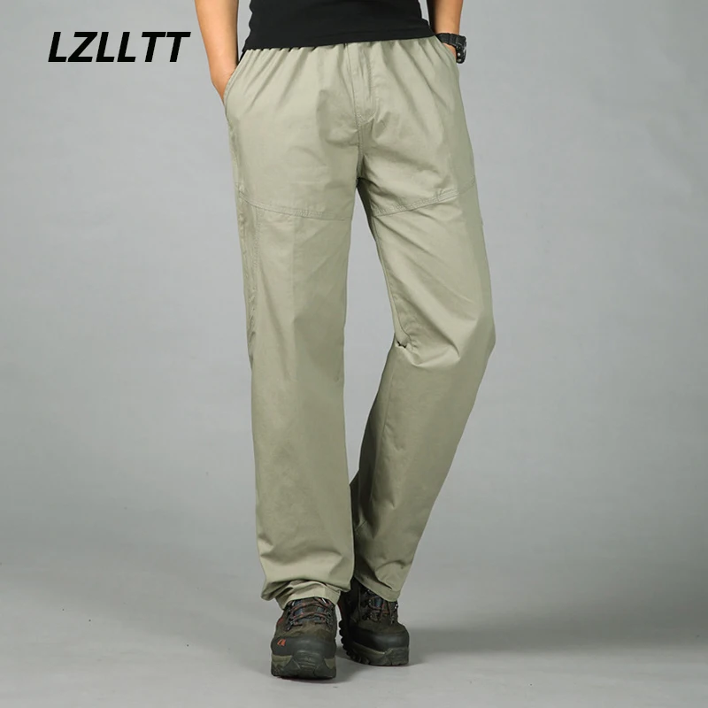 

Брюки-карго мужские хлопковые, повседневные деловые штаны для работы, однотонные дышащие джоггеры, верхняя одежда, весна-осень
