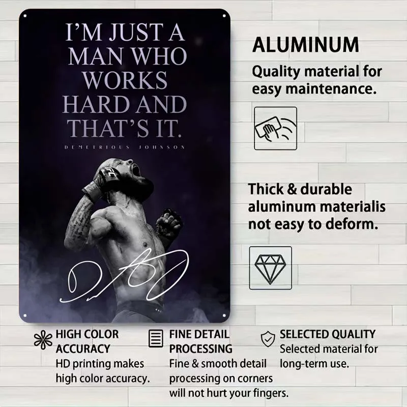 Жестяная вывеска Demetrious Johnson спортивный постер ретро металлические вывески на