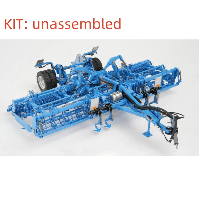 Фото Комплект KIT K500: Металлическая машина для подготовки почвы перед посевом и сеялка для радиоуправляемого трактора LESU AOUE 1050 1/14, гидравлическая сельскохозяйственная техника №4
