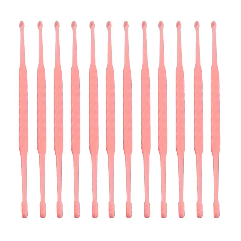 

12 шт., пластиковые ушные палочки для чистки ушей