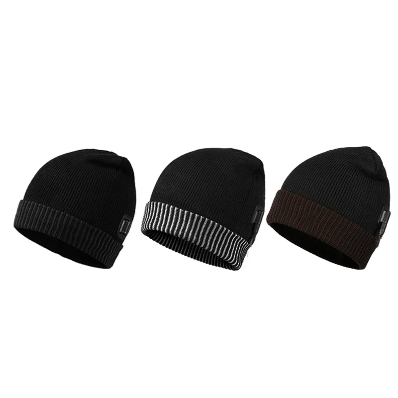 

Умная шапка с подогревом и Usb-зарядкой, Мужская зимняя теплая шапка, уличная шапка с защитой от холода, женская вязаная теплая шапка, 3 цвета