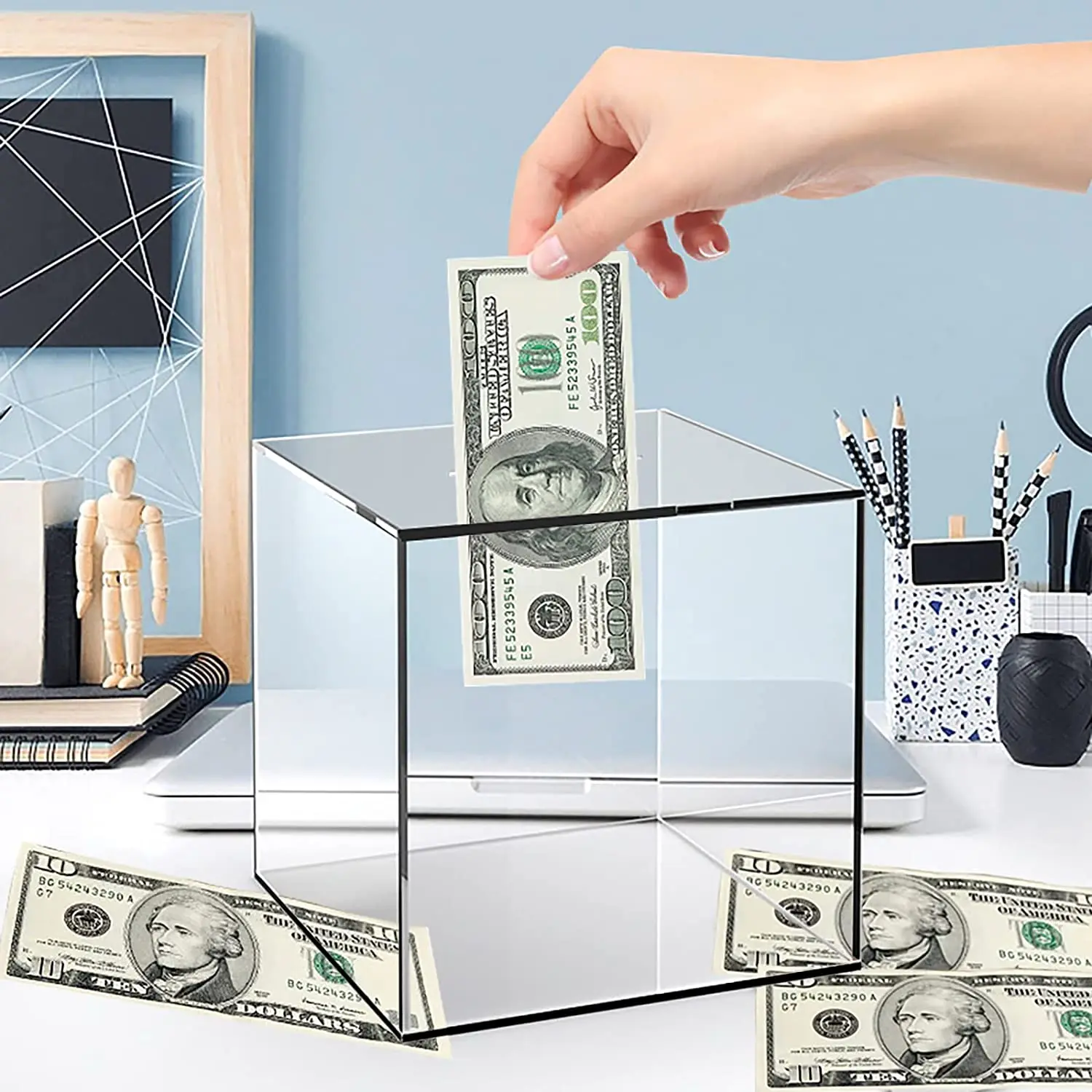 

Прозрачная копилка, прозрачная акриловая копилка для взрослых и детей, подарок, Неоткрытая копилка для денег, детские копилки, копилка для монет, банка для монет