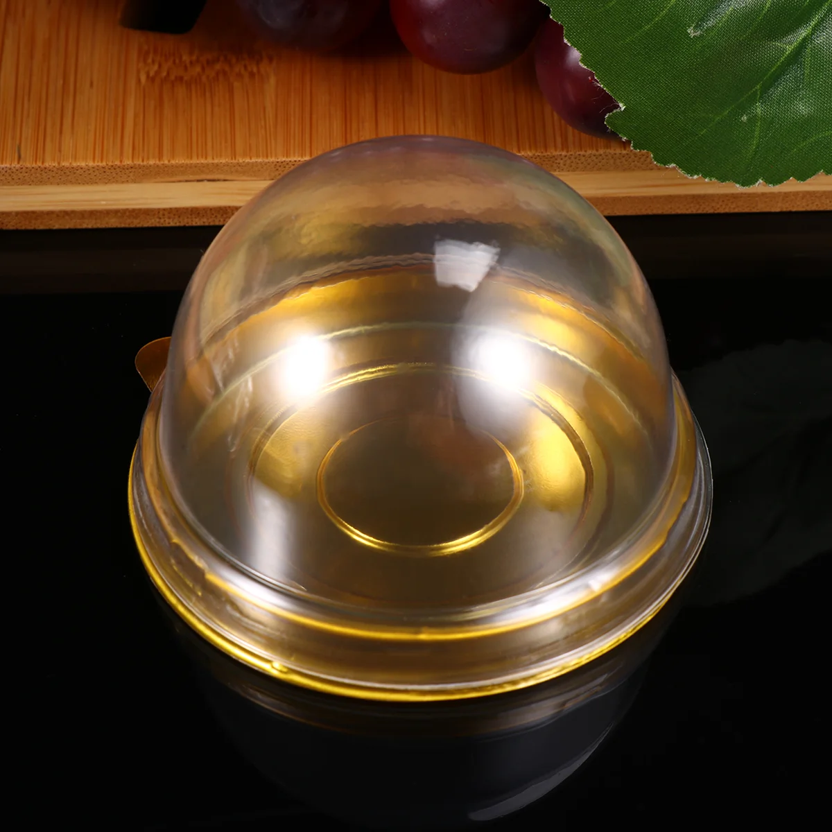 100 шт. пищевая ПЭТ круглая желтковая пуховая коробка контейнер купольные коробки