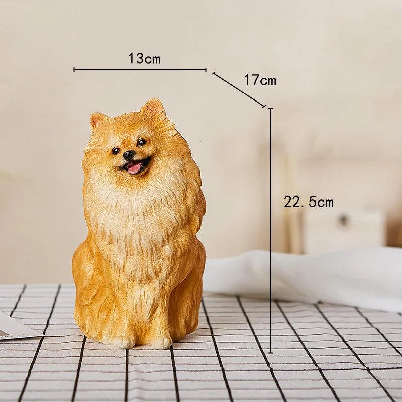 

Скульптура собаки померанского шпица из полимера