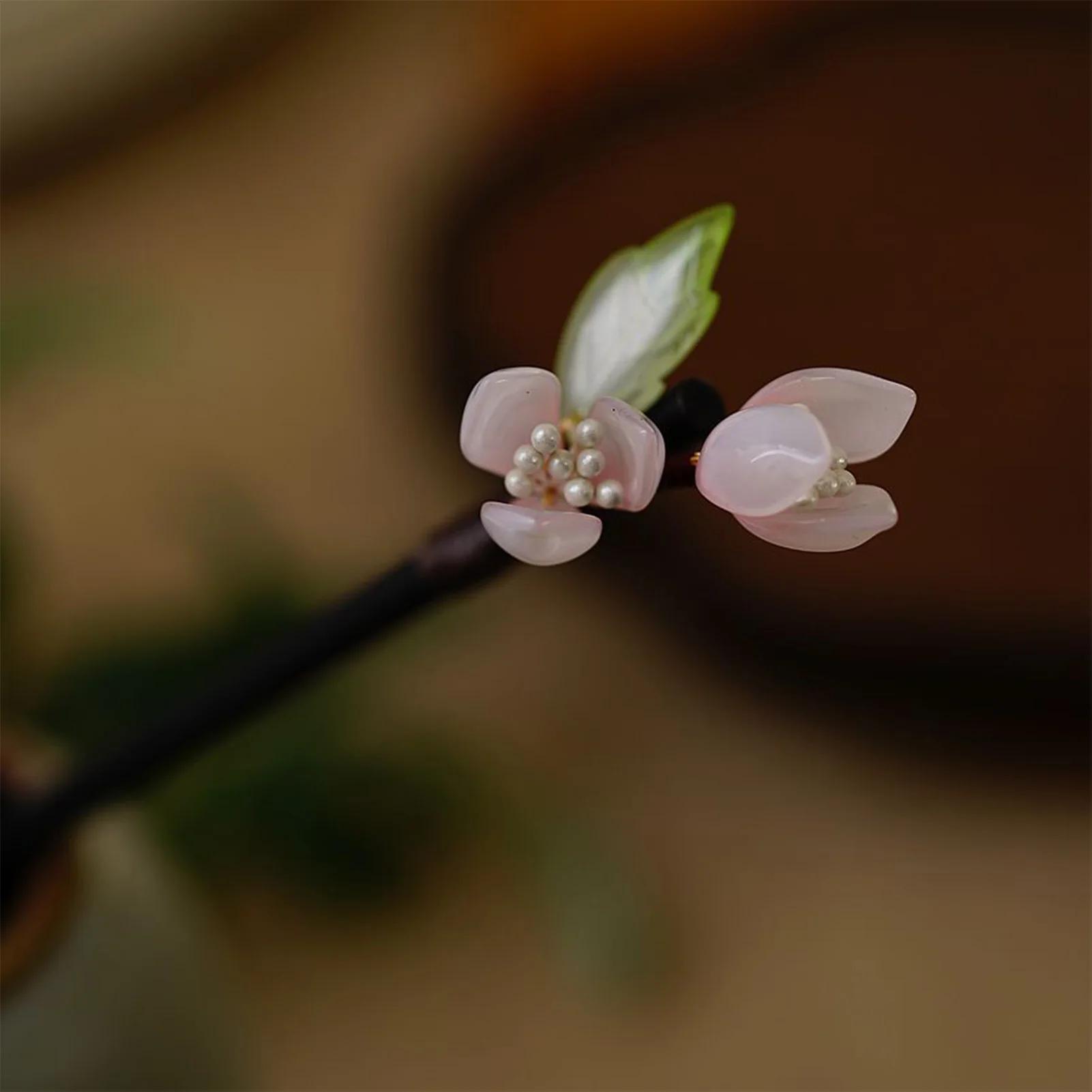 Винтажная Цветочная деревянная палочка для волос в китайском стиле Hanfu, аксессуары для волос для женщин и девушек, повседневный пучок волос, палочка для еды, украшение в стиле ретро, подарок