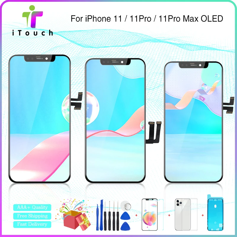 

ЖК-дисплей без битых пикселей GX, черный сенсорный экран OLED и TFT для iPhone X, XR, XS Max, дисплей с дигитайзером в сборе, запасные части