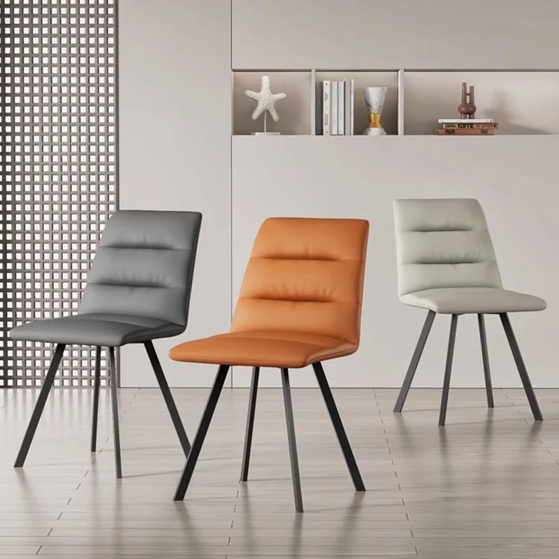 Роскошный обеденный стул минималистичный современный на спине мягкая сумка