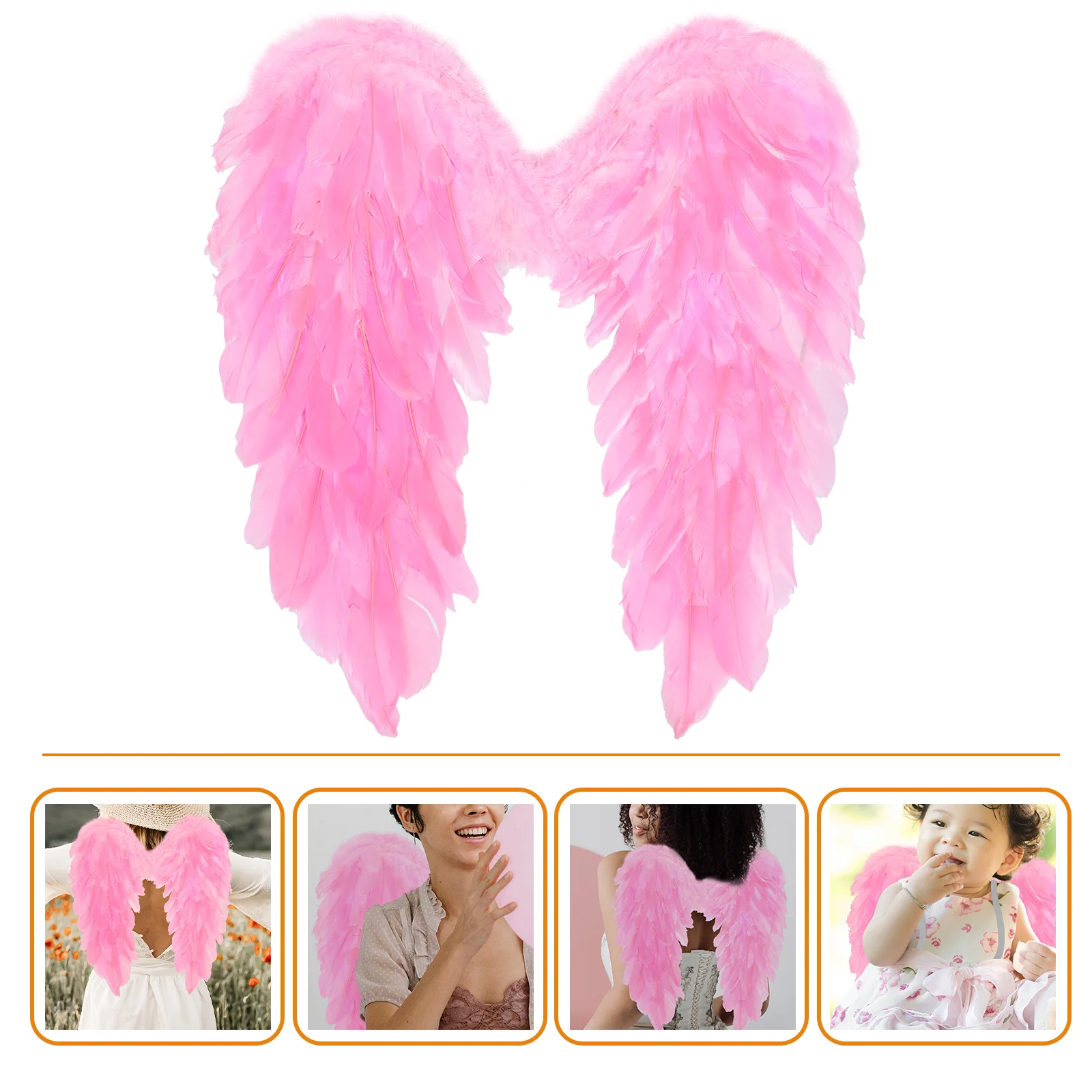 

Angel Wings Wing-shaped Adornment Adorable Plume Stage Performance Exquisite Christmas Prop Cosplay Costumes