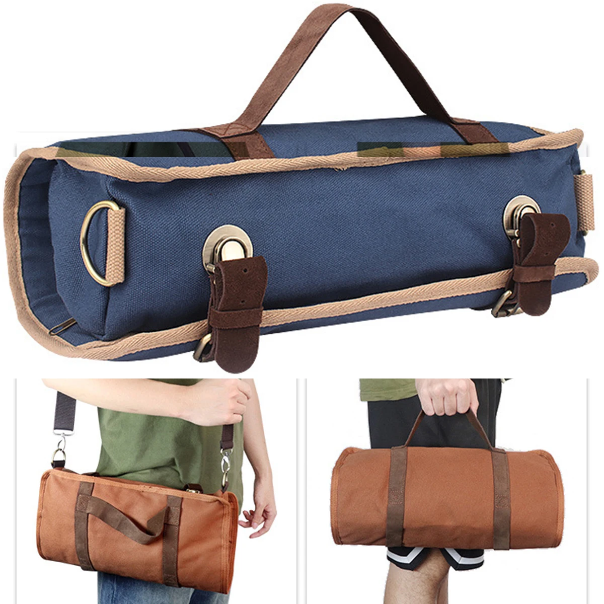 

L Bartender Carry Bag 16A Waterproof Travel Bartender Kit Bag Large Capacity Wear-Resistance Canvas Bartender Bag Portable