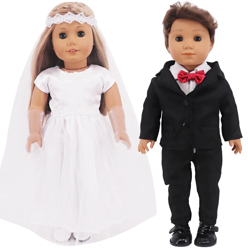 For Logan Boy Doll，wedding Dress&shoes For 18inch American