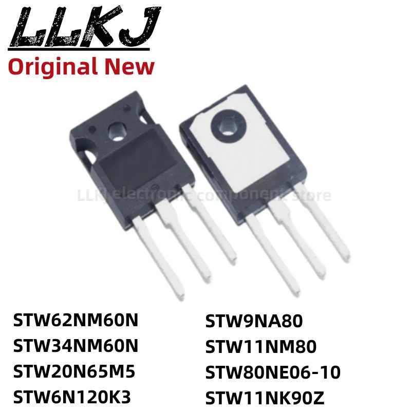 1 шт. STW62NM60N STW34NM60N STW20N65M5 STW6N120K3 STW9NA80 STW11NM80 STW80NE06-10 STW11NK90Z TO247 MOS FET TO-247