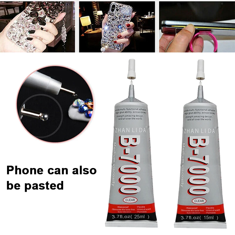 

15ml 25ml Strong Adhesive Upgrade Multi-function Repair Cell Phone Diy Super Shell Rhinestone Waterproof Liquid Glue B7000