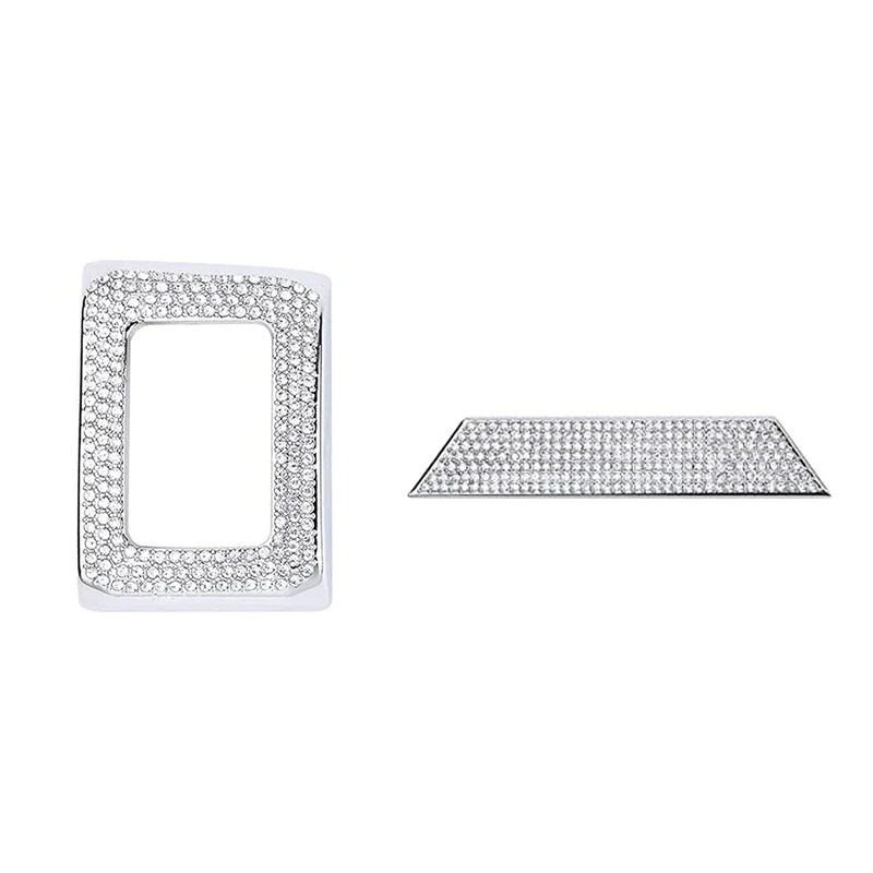 

Hazard Light Storage Box Bling Crystal Accessory Interior Sticker Compatible for Honda Civic