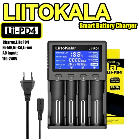 LiitoKala Lii-PD4 Lii-PD2 зарядное устройство для аккумуляторов