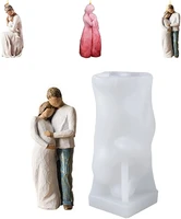 3d couple hugging body art candle mould diy woman men sculpture silicone resin casting mold scented wax making molds love