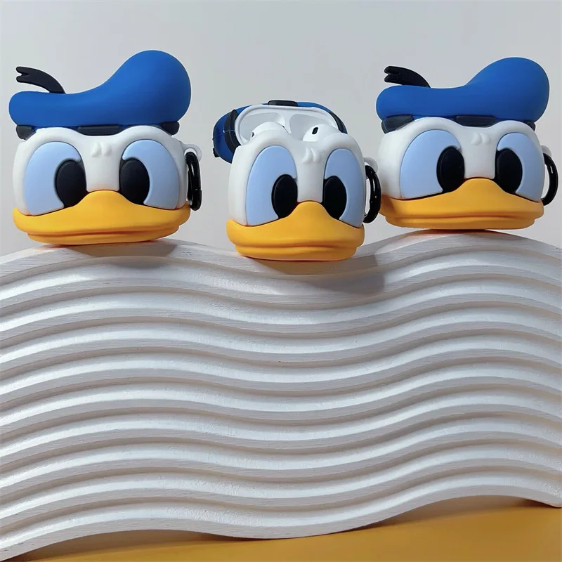 

Cute Duck Figure Case for AirPods Pro2 Airpod Pro 1 2 3 Bluetooth Earbuds Charging Box Protective Earphone Case Cover