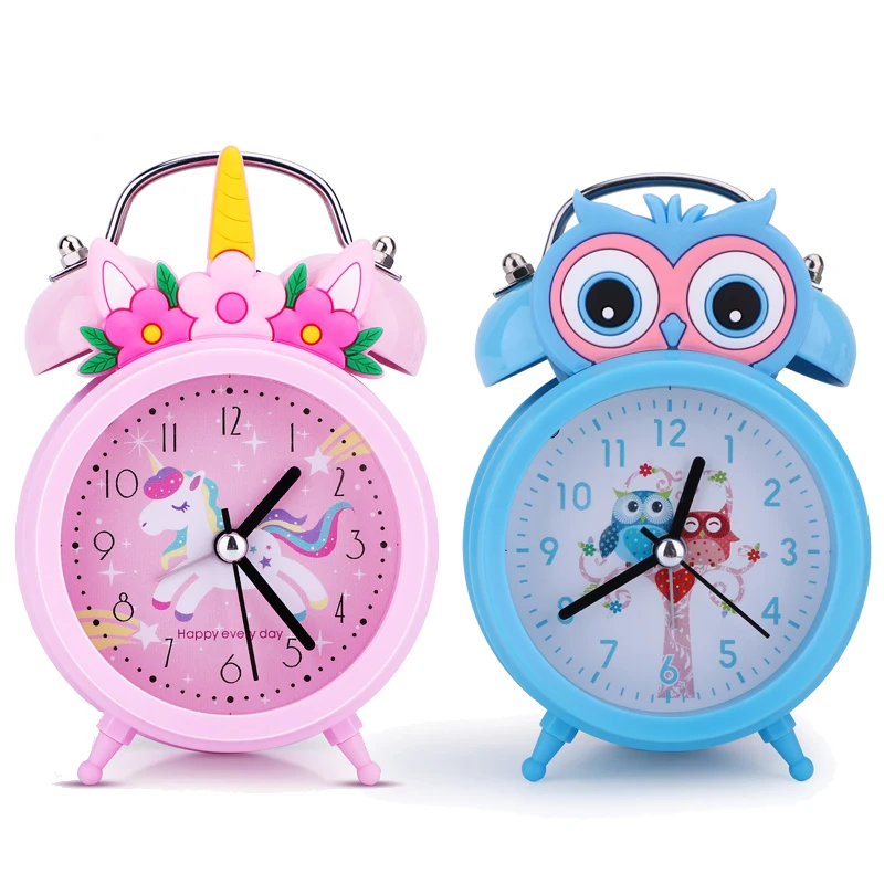 Cute Candy Color Unicorn frog owl Alarm Clock Student Kids Alarm Clock Bedside Timer Home Decoration Birthday Kids Children Gift