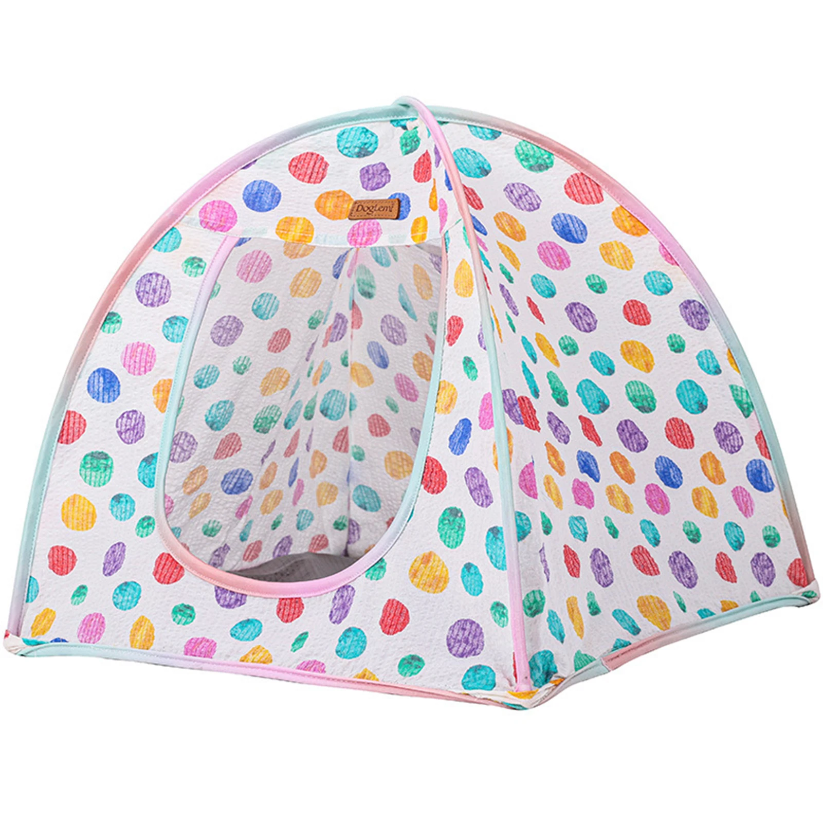 Палатка в радужную точку для домашних животных дышащая Складная подстилка сна