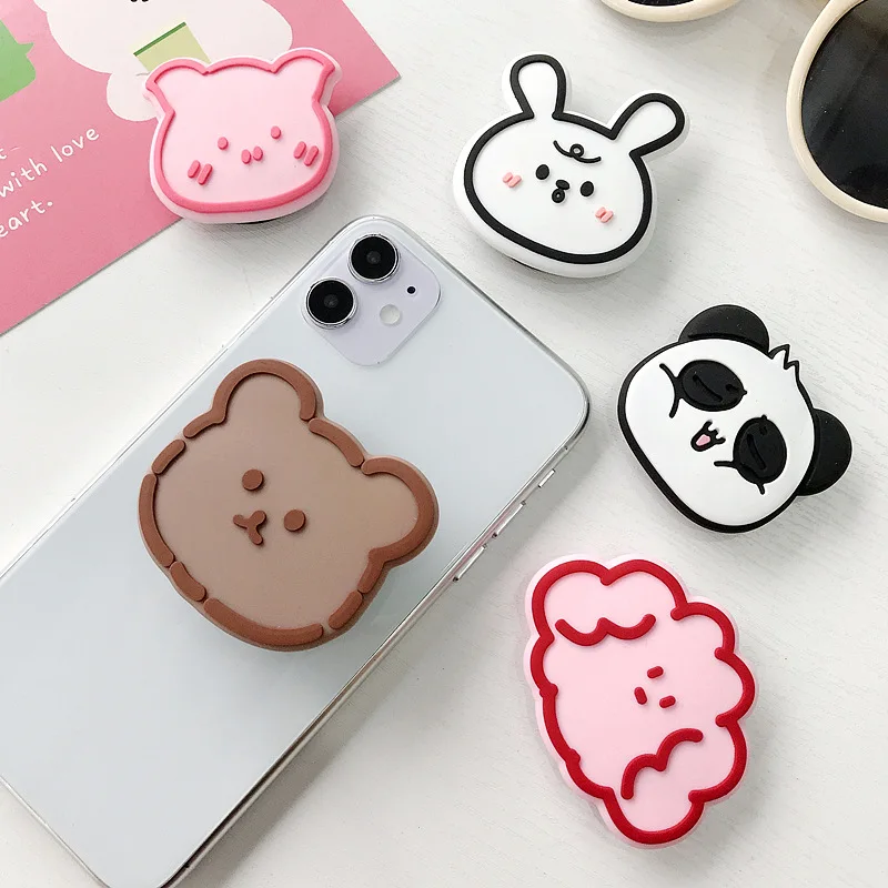 cute holder grip for phone desktop cartoon extendable folding mobile cellphone support for women telephone accessories wholesale free global shipping