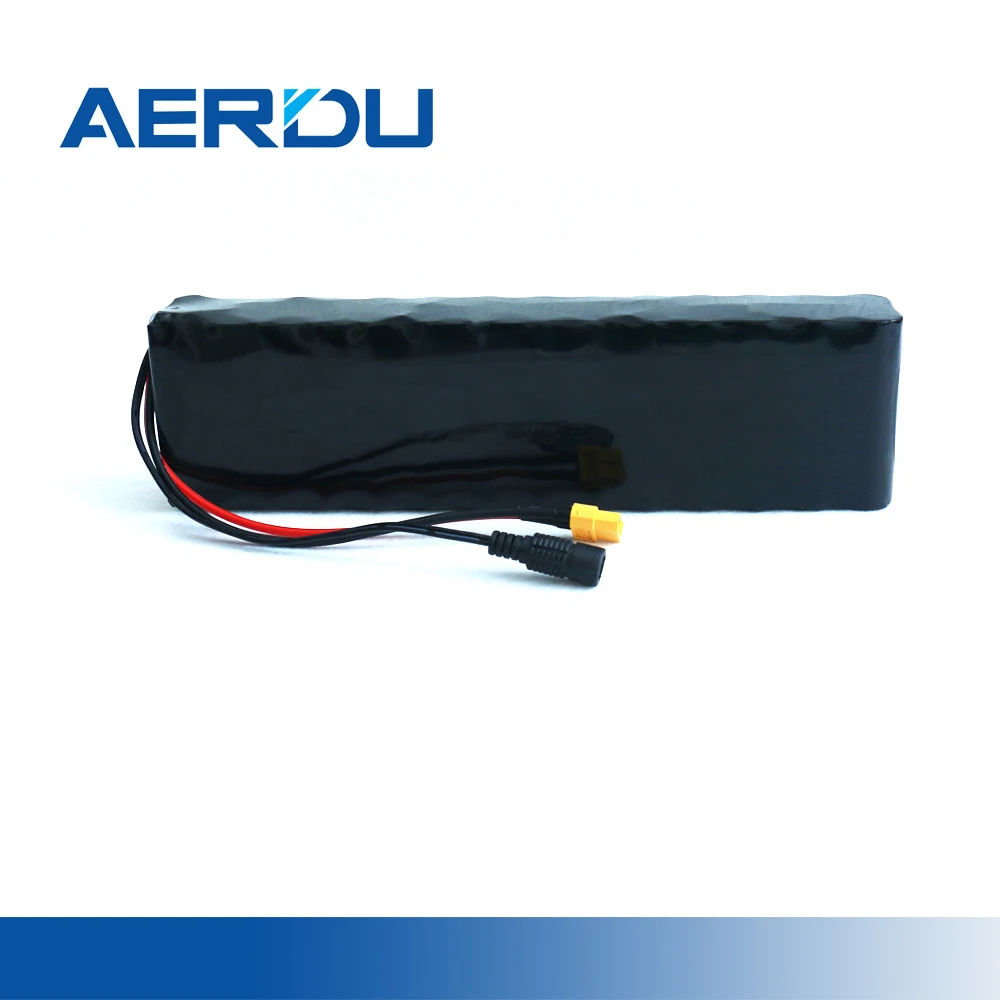 

AERDU 48V 13S2P 5Ah 500w High Power 18650 Li-ion Battery Pack Built-in BMS FOR for Electric Bike Scooter Unicycle + XT60 DC5521