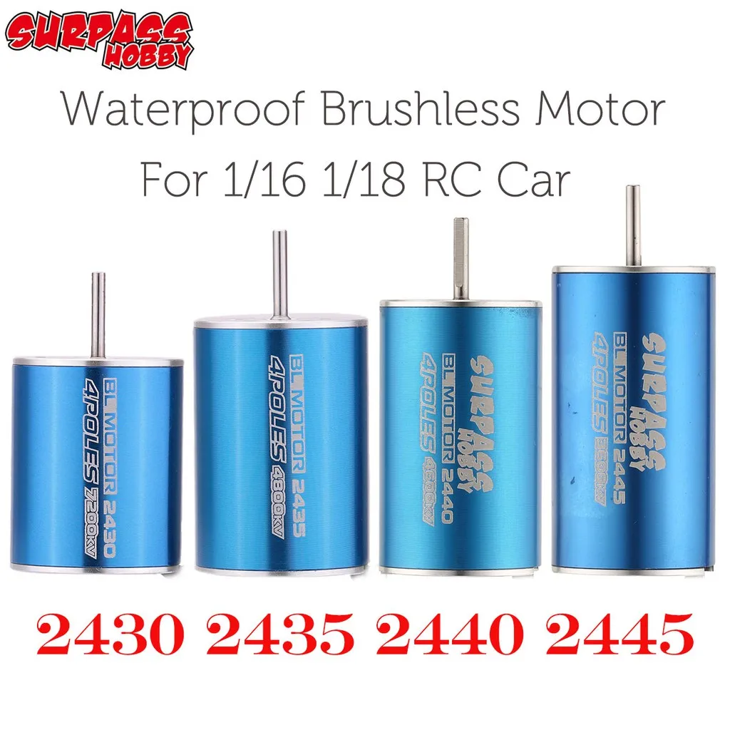 Водонепроницаемый бесщеточный двигатель 2430 2435 2440 2445 4P для Wtloys Hobby XLH Timaya Redcat 1/12 1/14 1/16 1/18 Радиоуправляемый автомобиль